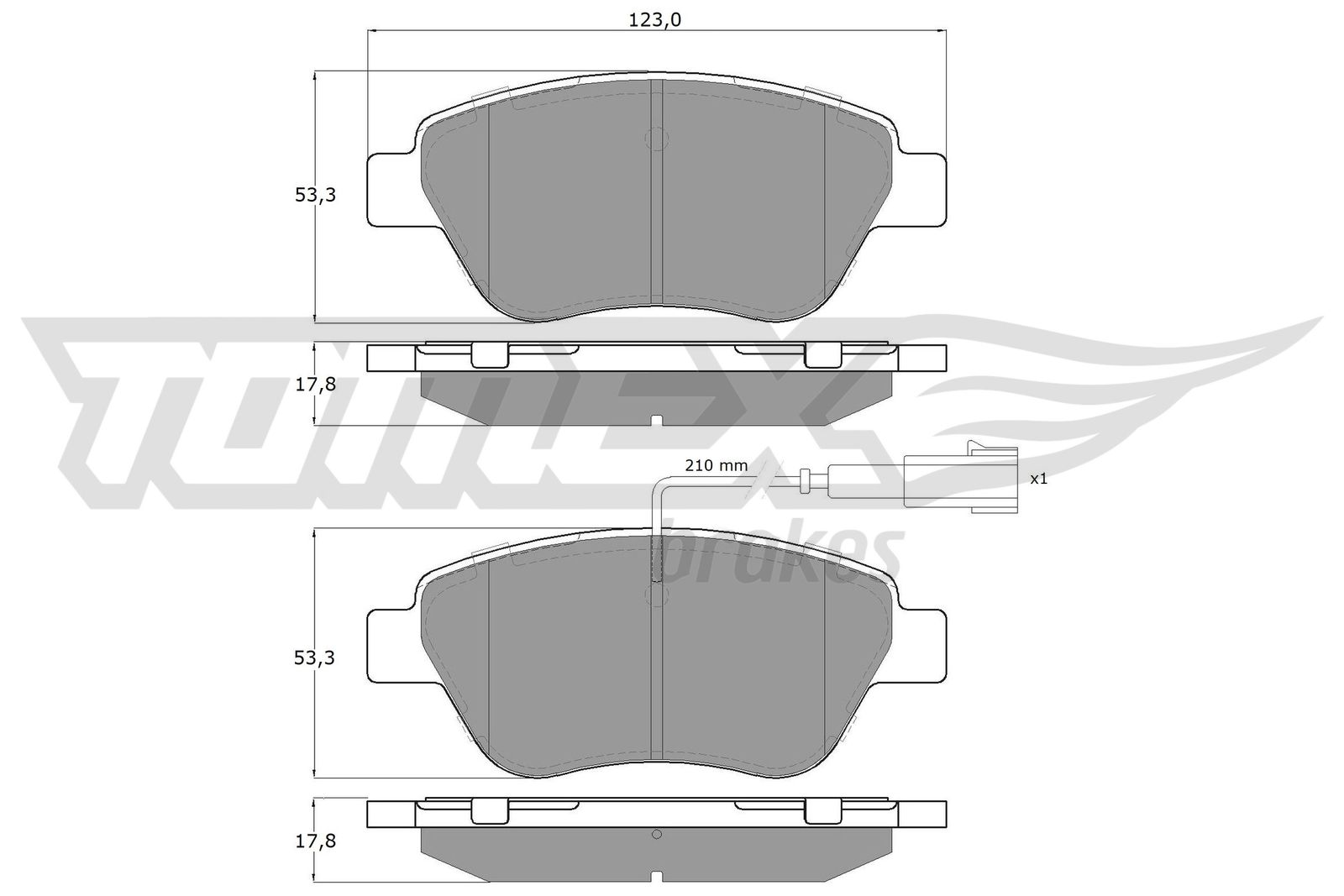 ZIMMERMANN 23613.180.1 Bremsekloss sett